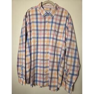 Tommy Bahama Sarasota Stretch Long Sleeve Colorful Plaid Button Down 3XL Tall